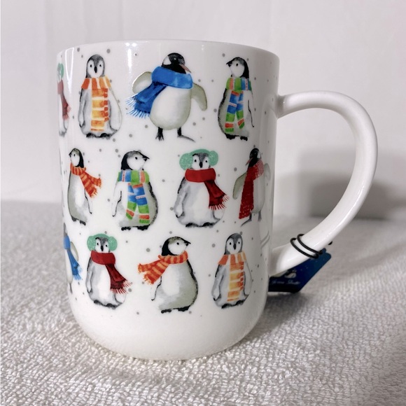 SOLD-Harvest Green Studio Designed In England Large Penguin Print Mug Coffee Cup - Picture 3 of 10